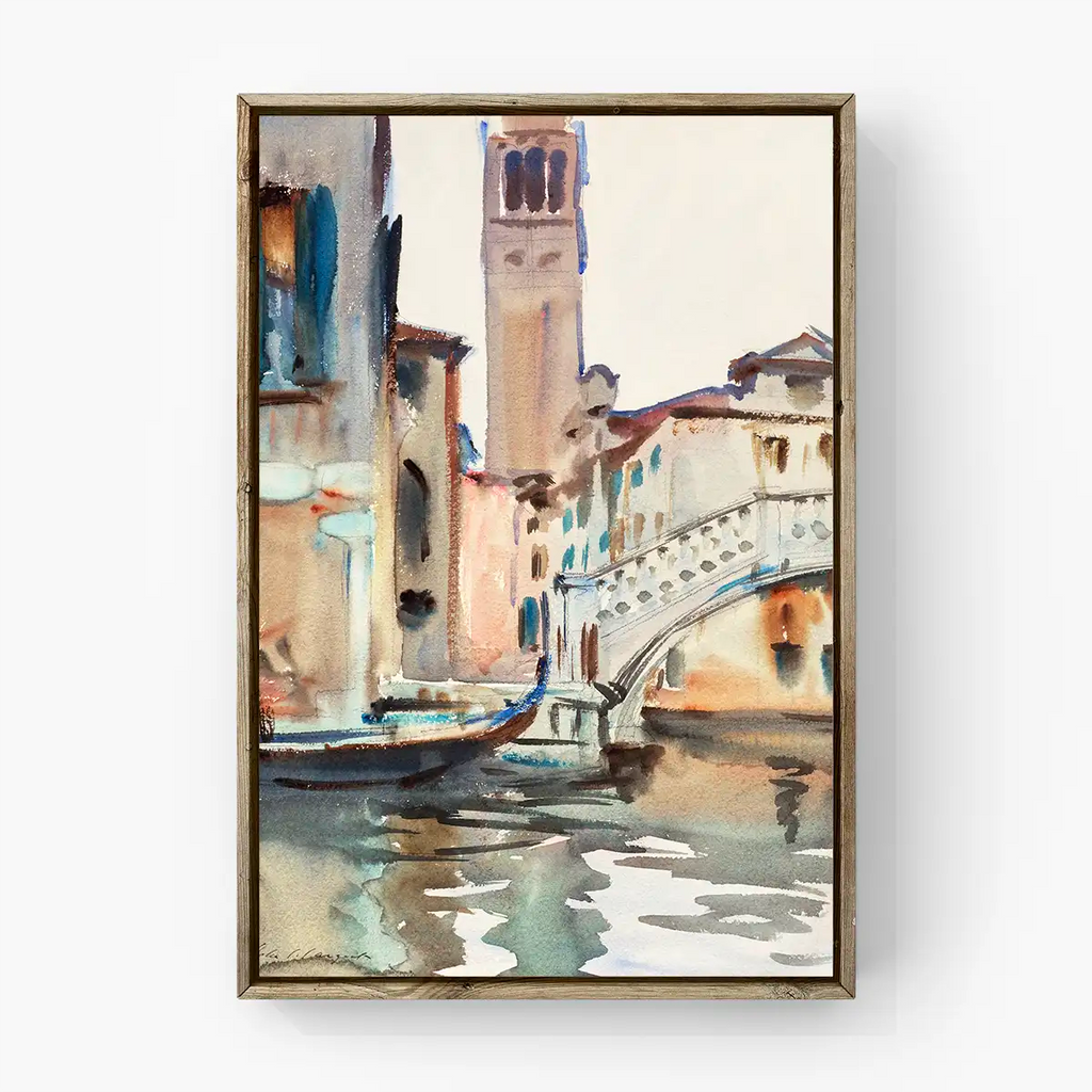 A Bridge and Campanile, Venice printable by John Singer Sargent - Printable.app
