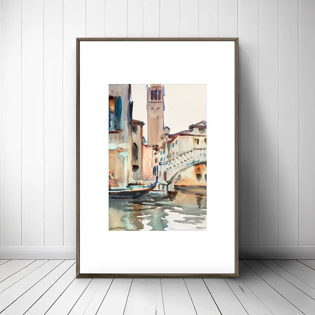 A Bridge and Campanile, Venice printable by John Singer Sargent - Printable.app