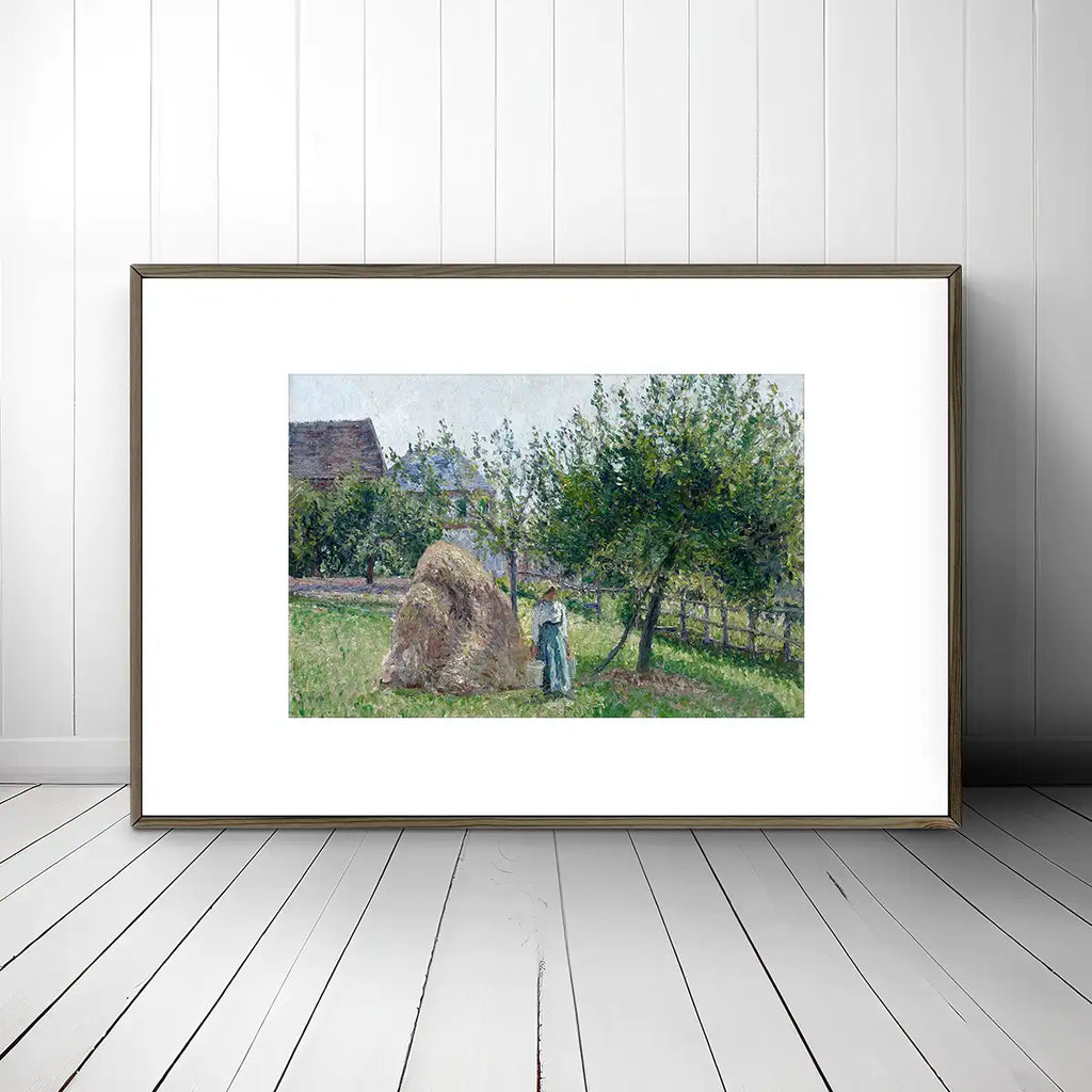 Apple trees in Eragny, sunny morning printable by Camille Pissarro - Printable.app