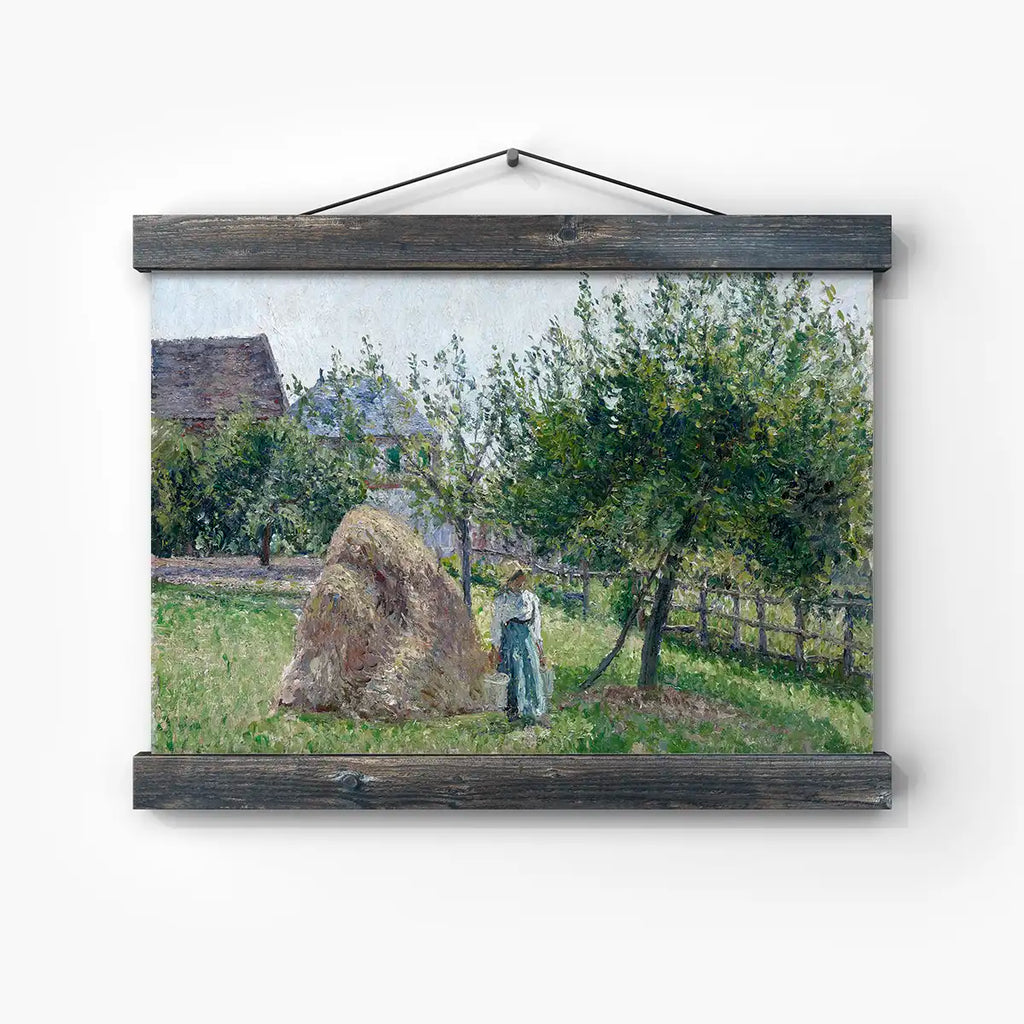 Apple trees in Eragny, sunny morning printable by Camille Pissarro - Printable.app