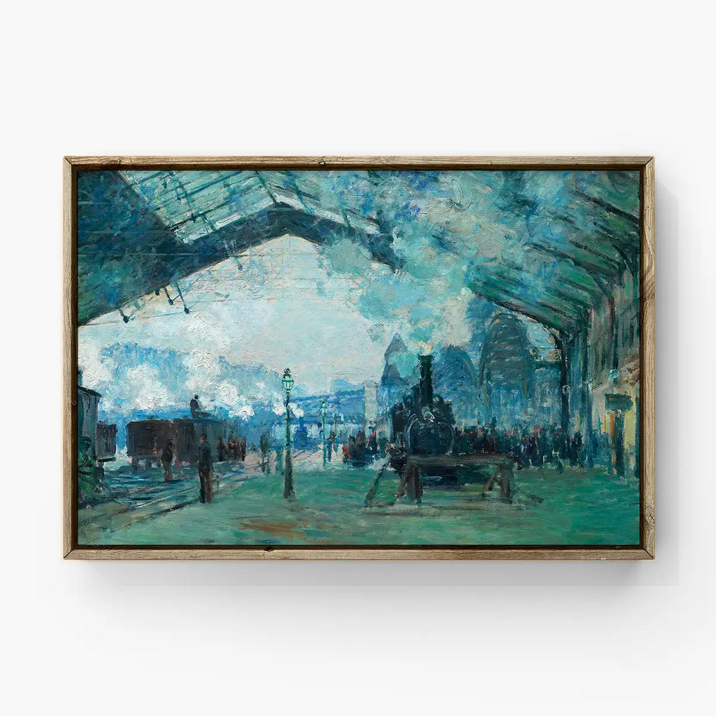 Arrival of the Normandy Train, Gare Saint-Lazare printable by Claude Monet - Printable.app