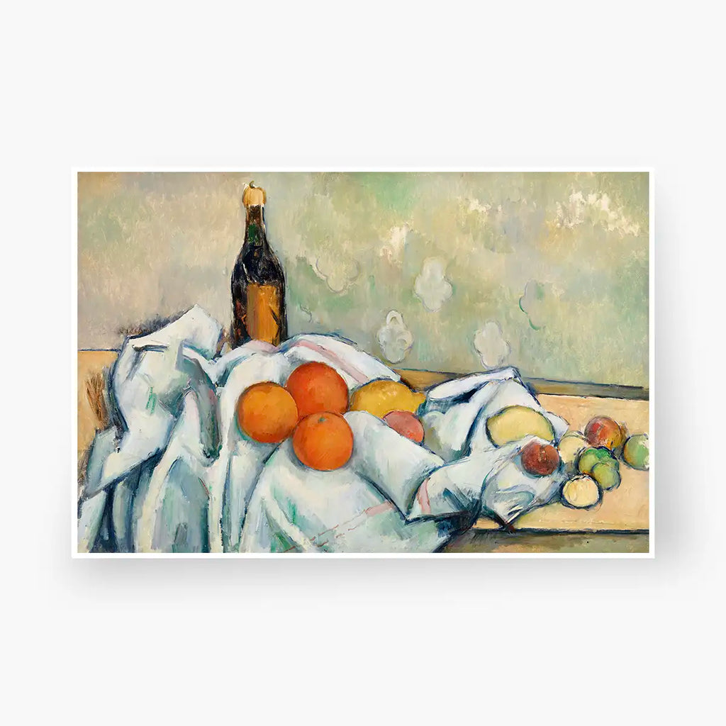 Bottle and Fruits printable by Paul Cézanne - Printable.app