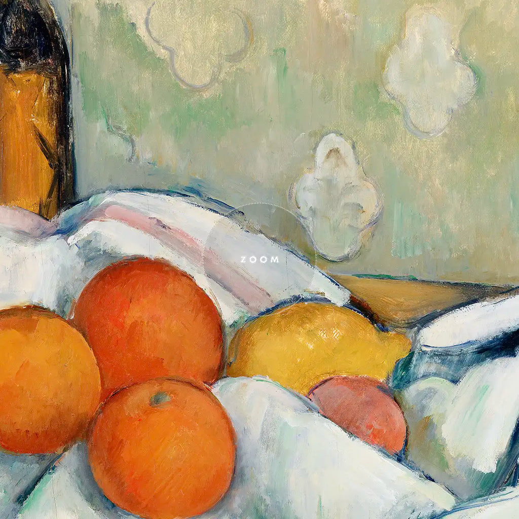 Bottle and Fruits printable by Paul Cézanne - Printable.app