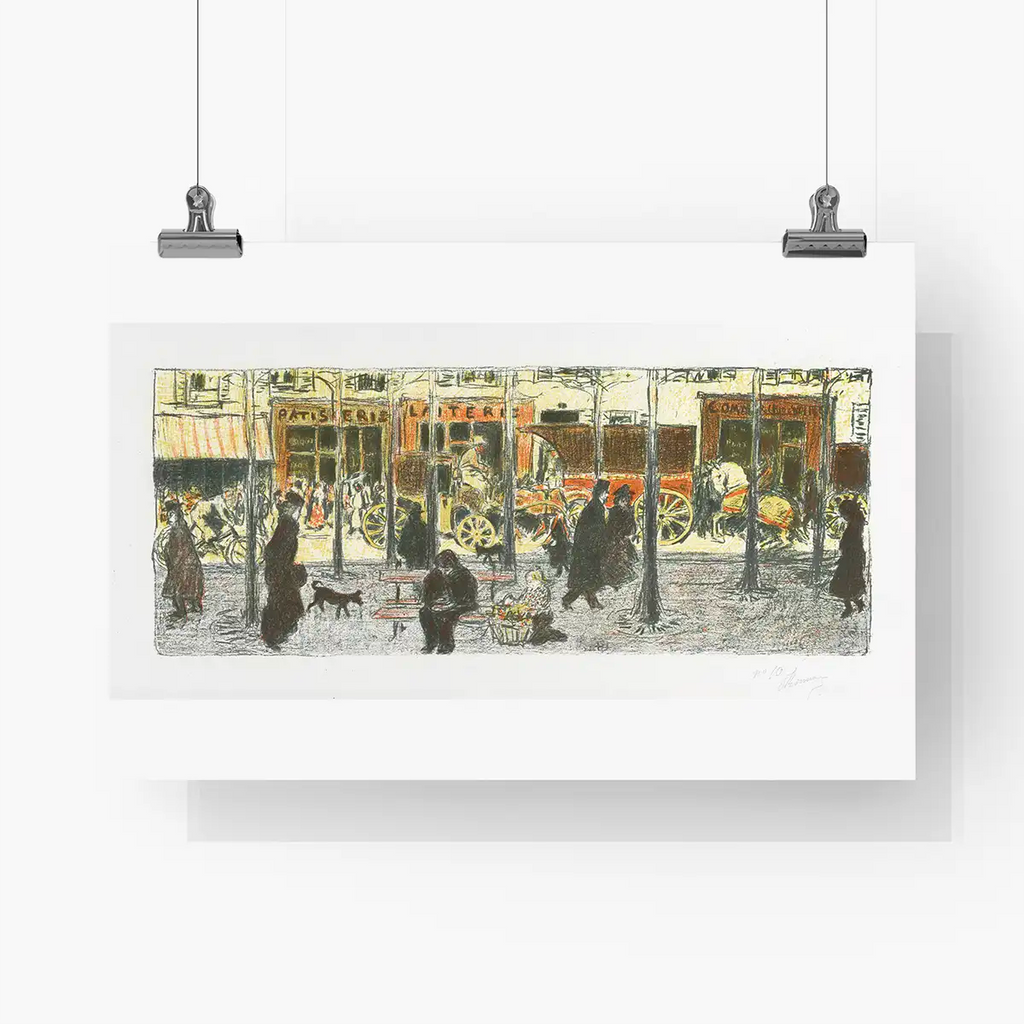 Boulevard, from the series "Some Aspects of Parisian Life" printable by Pierre Bonnard - Printable.app