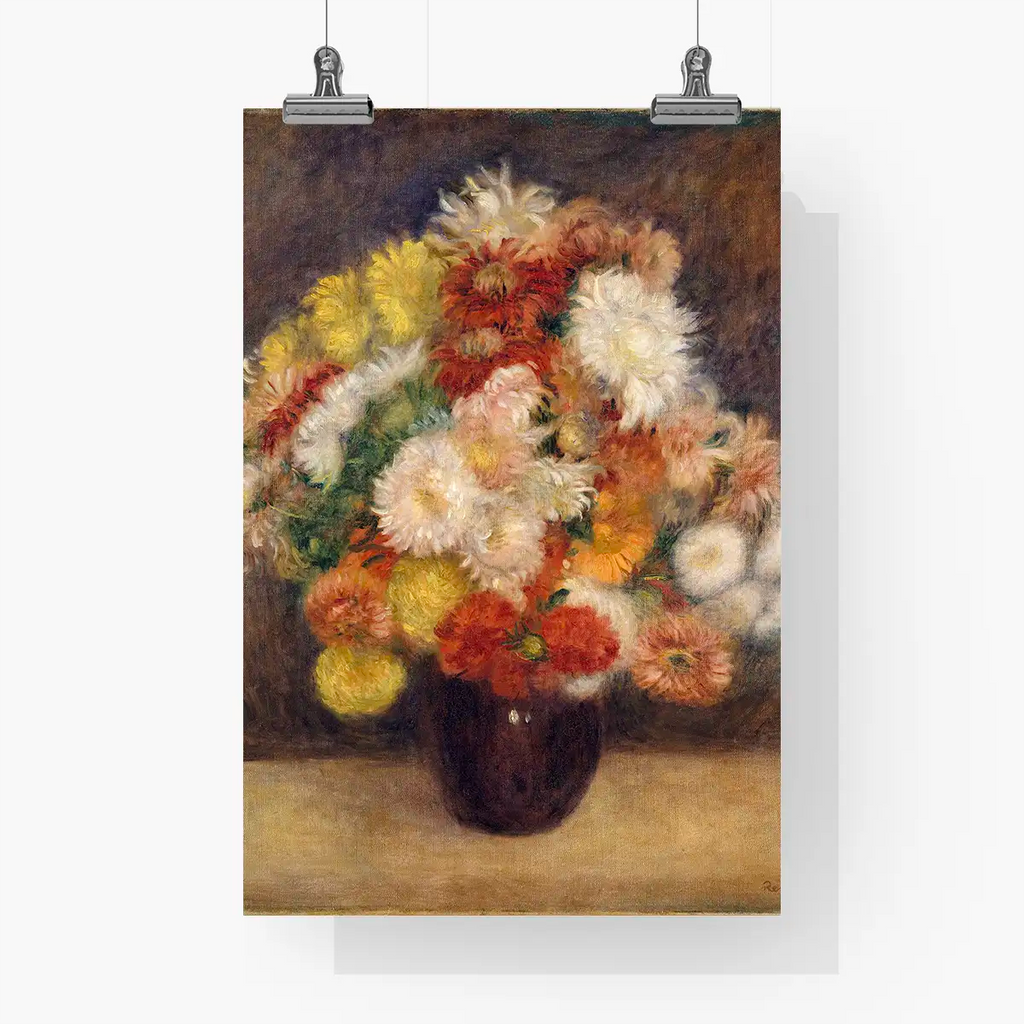 Bouquet of Chrysanthemums printable by Auguste Renoir - Printable.app