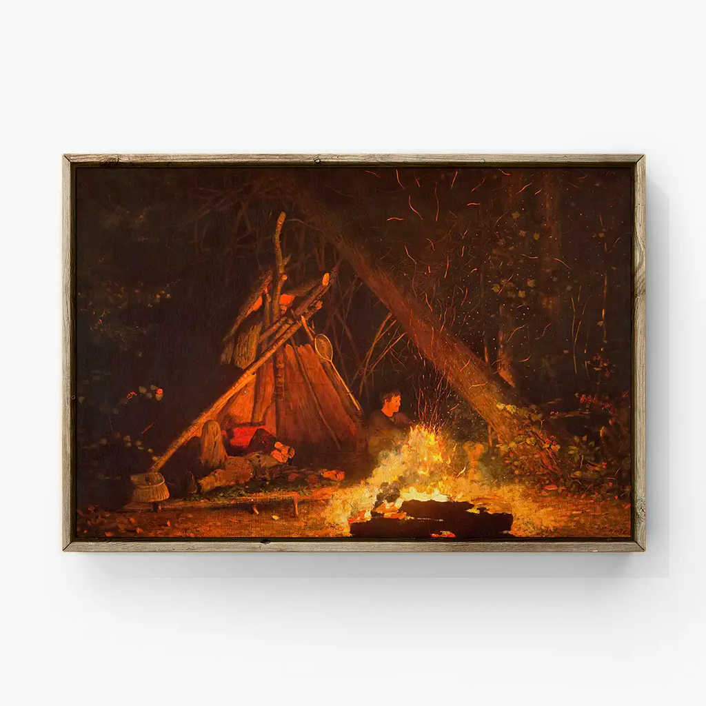 Camp Fire printable by Winslow Homer - Printable.app