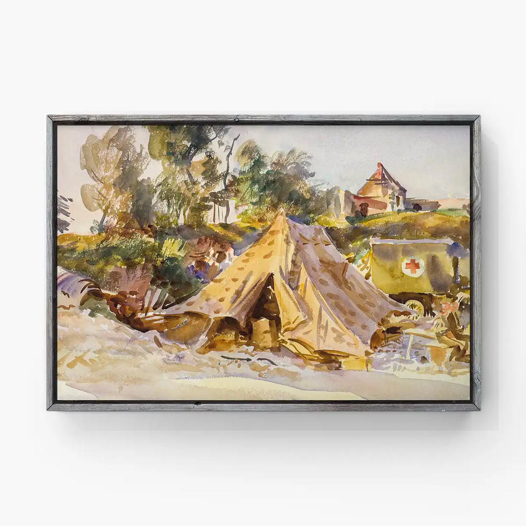 Camp with Ambulance printable by John Singer Sargent - Printable.app