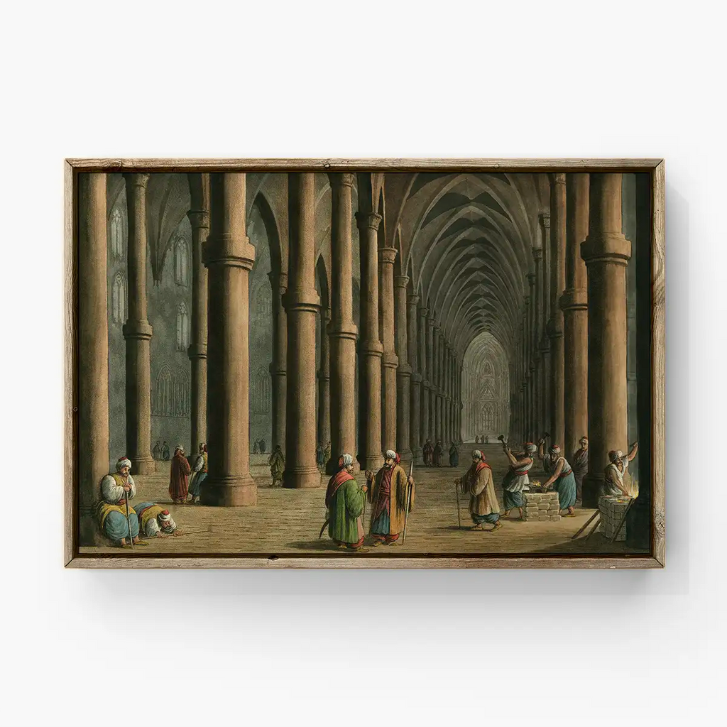 Cathedral at Tortosa printable by Luigi Mayer - Printable.app
