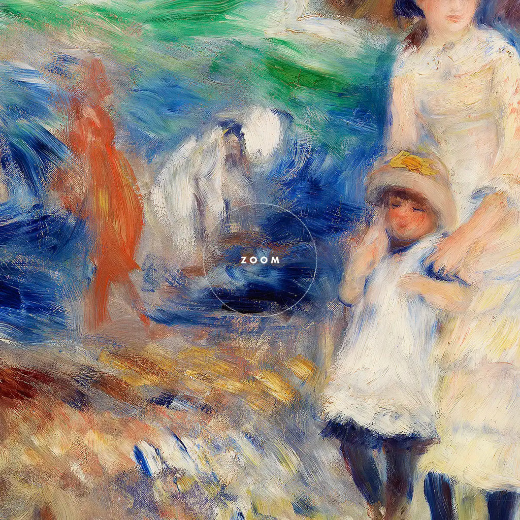 Children on the Seashore, Guernsey printable by Pierre-Auguste Renoir - Printable.app