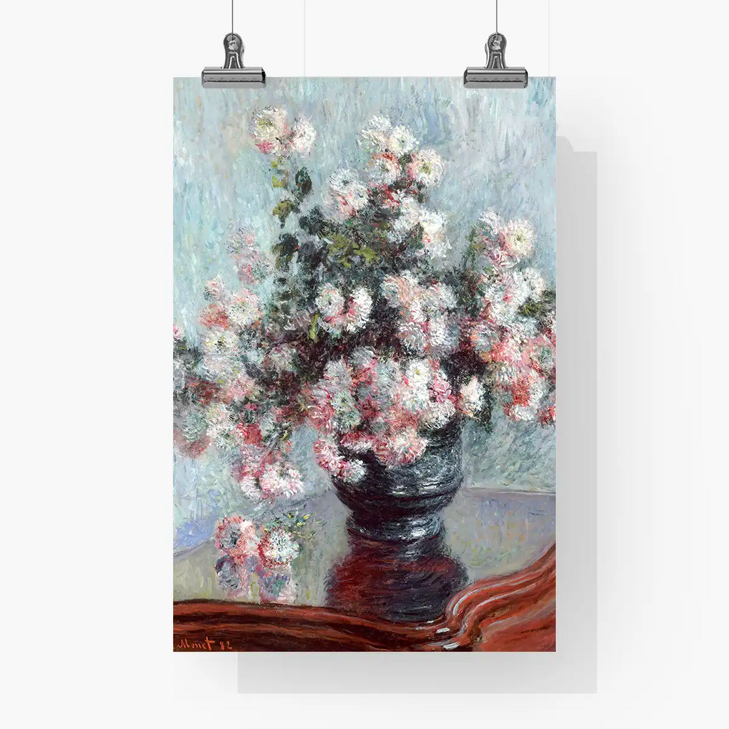 Chrysanthemums printable by Claude Monet - Printable.app