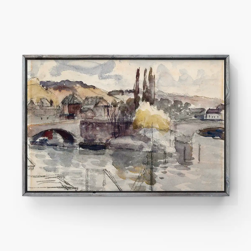 Corneille Bridge in Rouen printable by Camille Pissarro - Printable.app