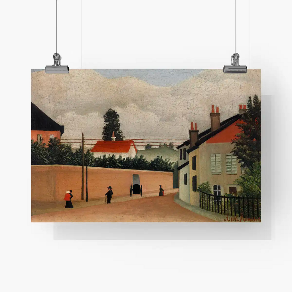 Drawing of the Outskirts of Paris printable by Henri Rousseau - Printable.app