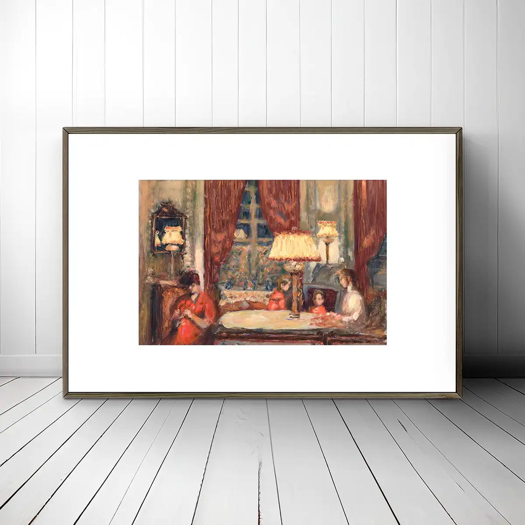 Evening Under the Lamps printable by Pierre Bonnard - Printable.app