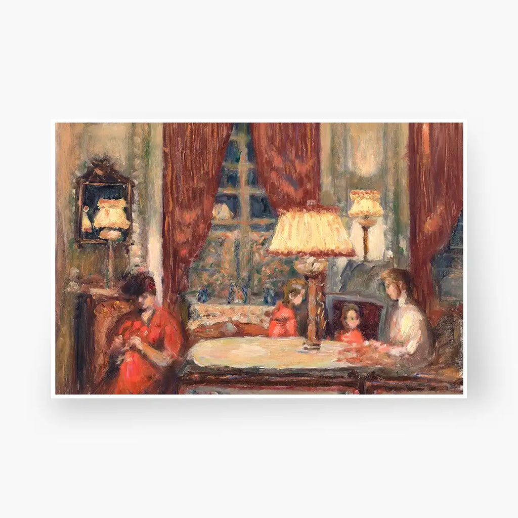 Evening Under the Lamps printable by Pierre Bonnard - Printable.app