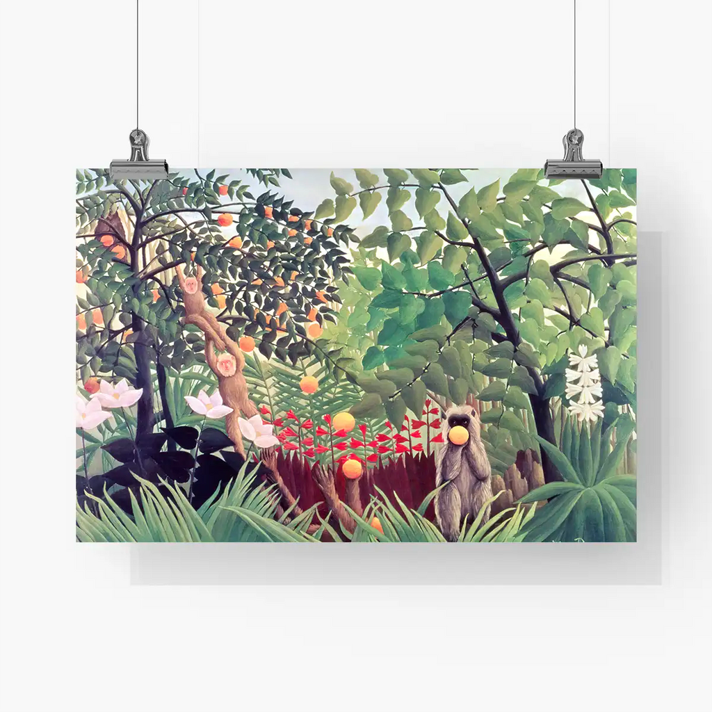 Exotic Landscape printable by Henri Rousseau - Printable.app