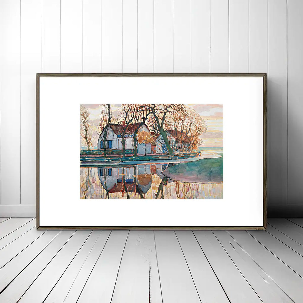 Farm near Duivendrecht printable by Piet Mondrian - Printable.app