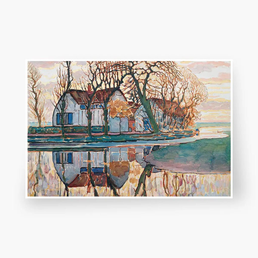 Farm near Duivendrecht printable by Piet Mondrian - Printable.app