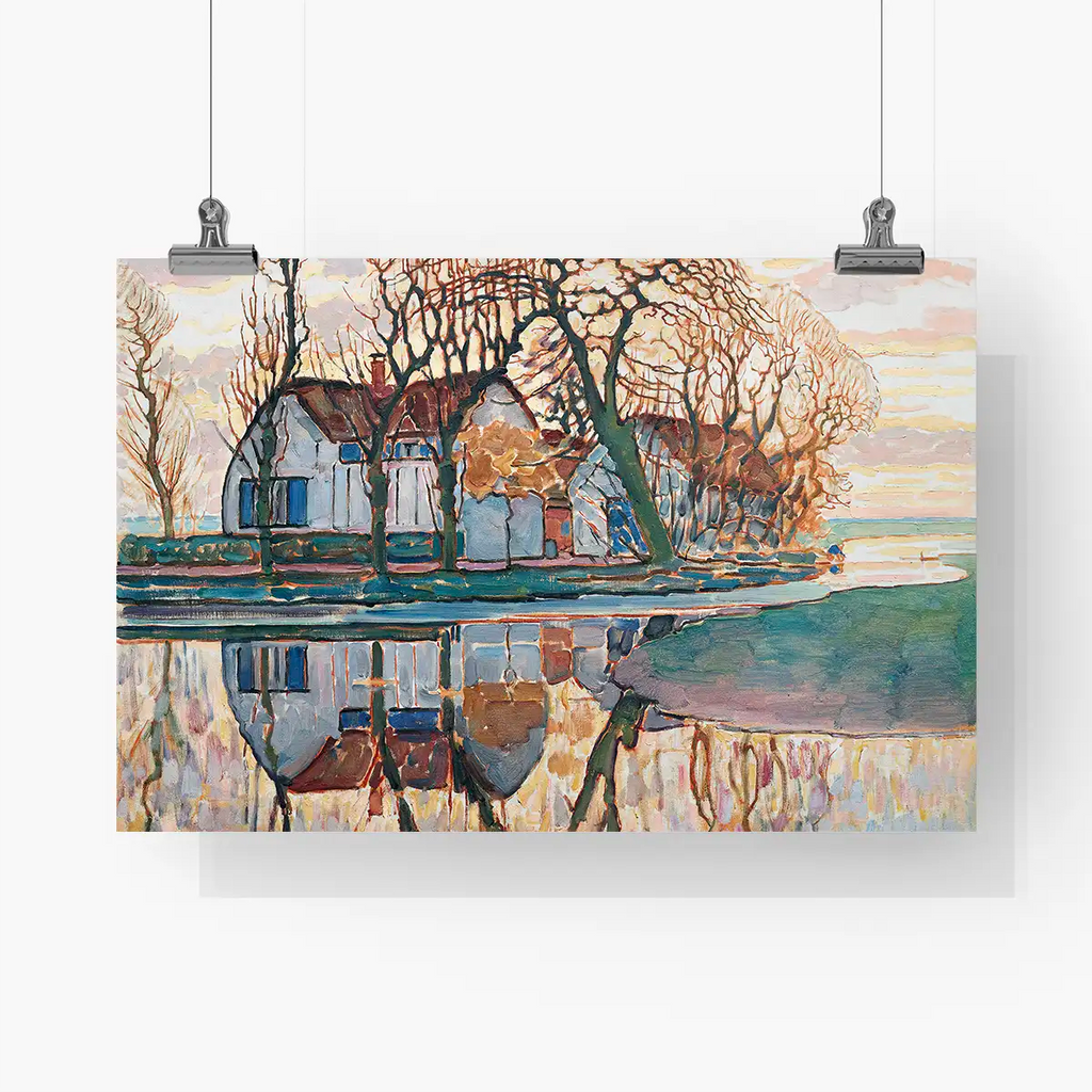 Farm near Duivendrecht printable by Piet Mondrian - Printable.app