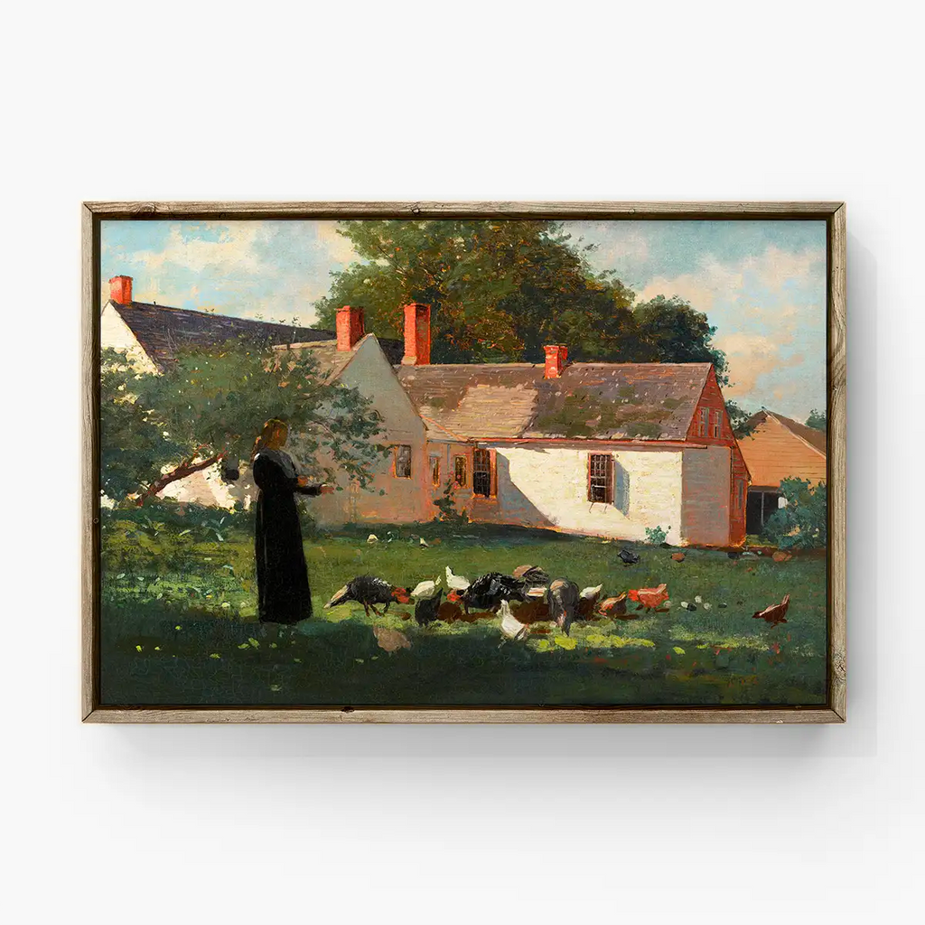 Farmyard Scene printable by Winslow Homer - Printable.app