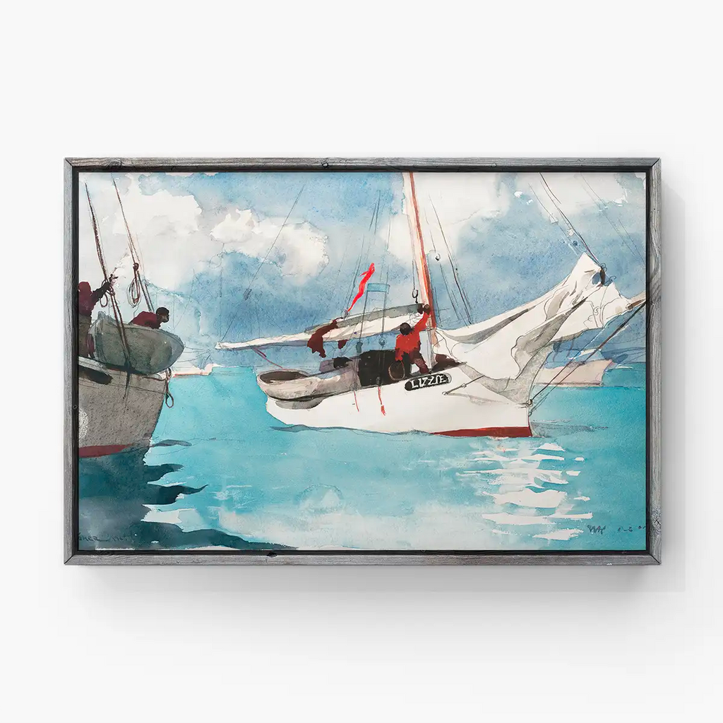 Fishing Boats, Key West printable by Winslow Homer - Printable.app