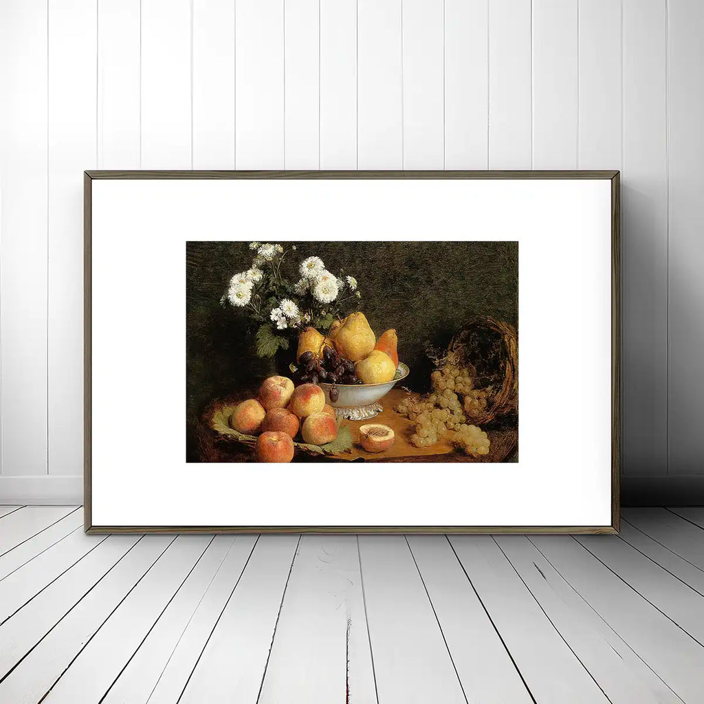 Flowers and Fruit on a Table printable by Henri Fantin-Latour - Printable.app