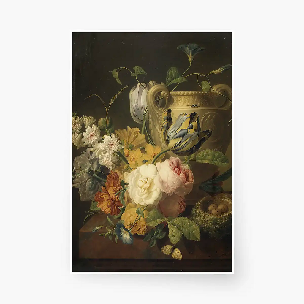 Flowers by a Stone Vase printable by Peter Faes - Printable.app