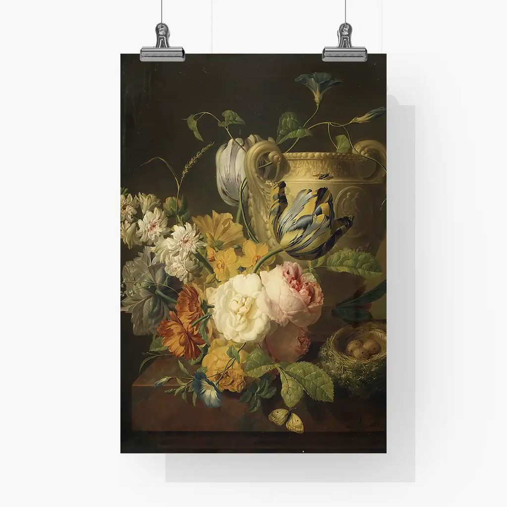 Flowers by a Stone Vase printable by Peter Faes - Printable.app