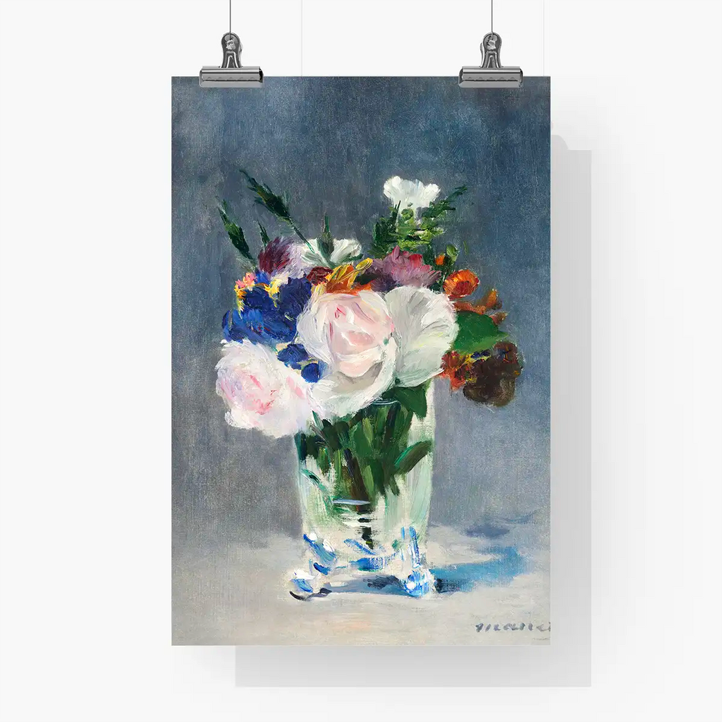 Flowers in a Crystal Vase printable by Edouard Manet - Printable.app