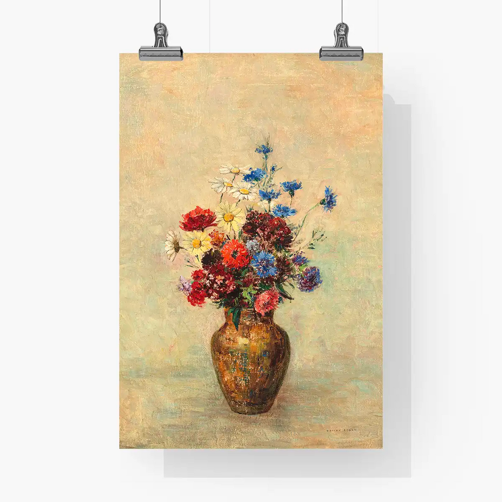 Flowers in a Vase printable by Odilon Redon - Printable.app