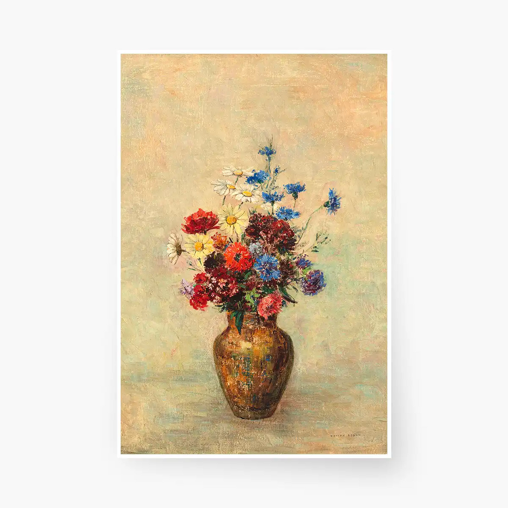 Flowers in a Vase printable by Odilon Redon - Printable.app