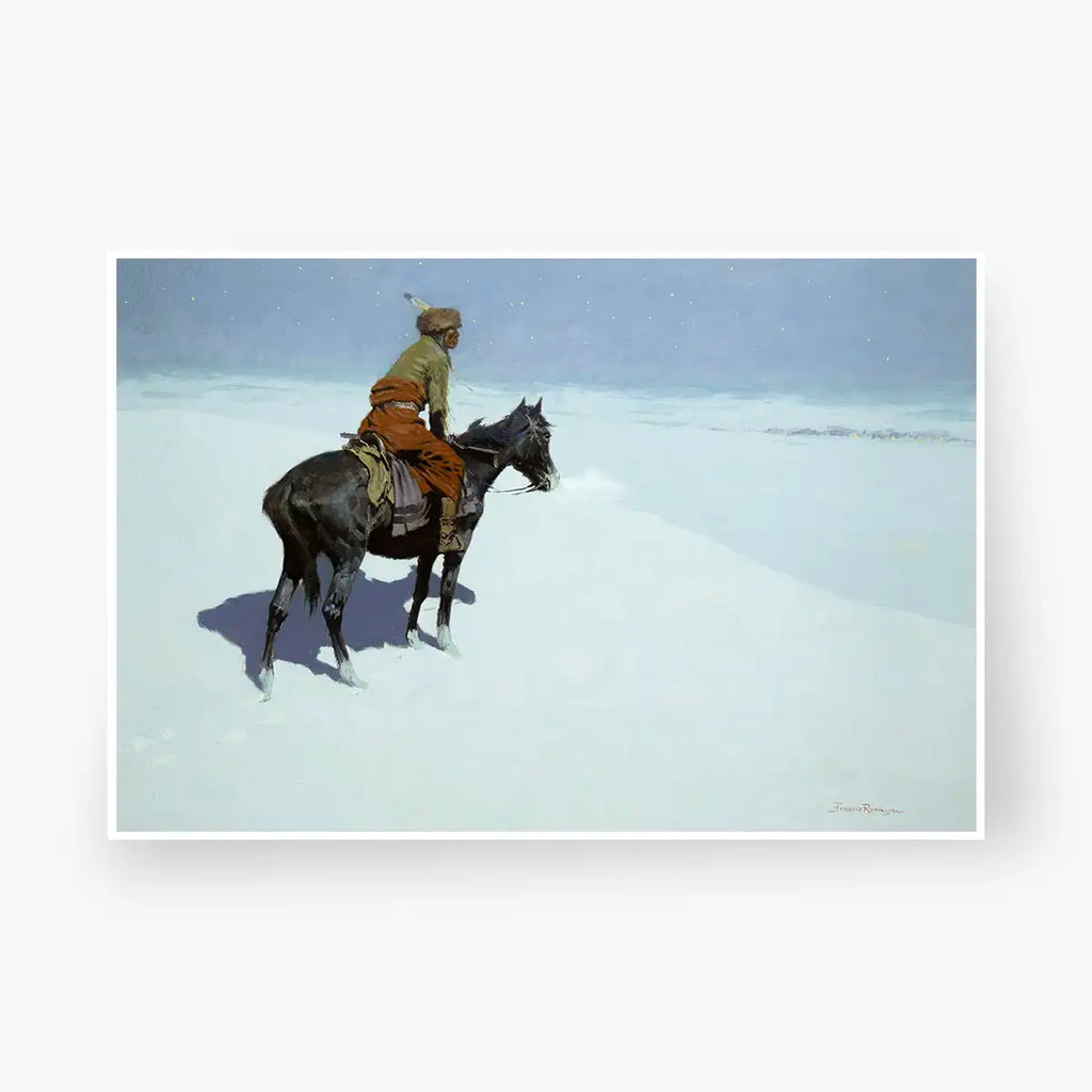 Friends or Foes? (The Scout) printable by Frederic Remington - Printable.app