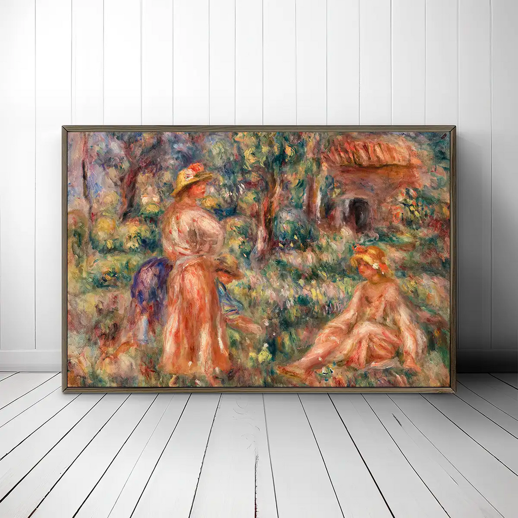 Girls in a Landscape (Jeunes filles dans un paysage) printable by Pierre-Auguste Renoir - Printable.app