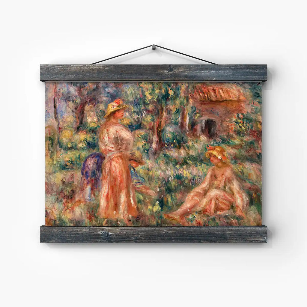 Girls in a Landscape (Jeunes filles dans un paysage) printable by Pierre-Auguste Renoir - Printable.app