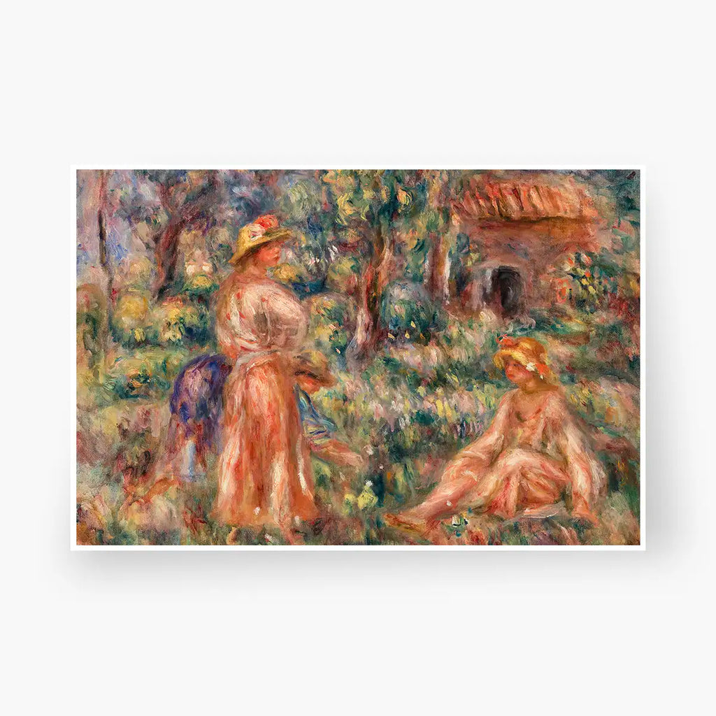 Girls in a Landscape (Jeunes filles dans un paysage) printable by Pierre-Auguste Renoir - Printable.app