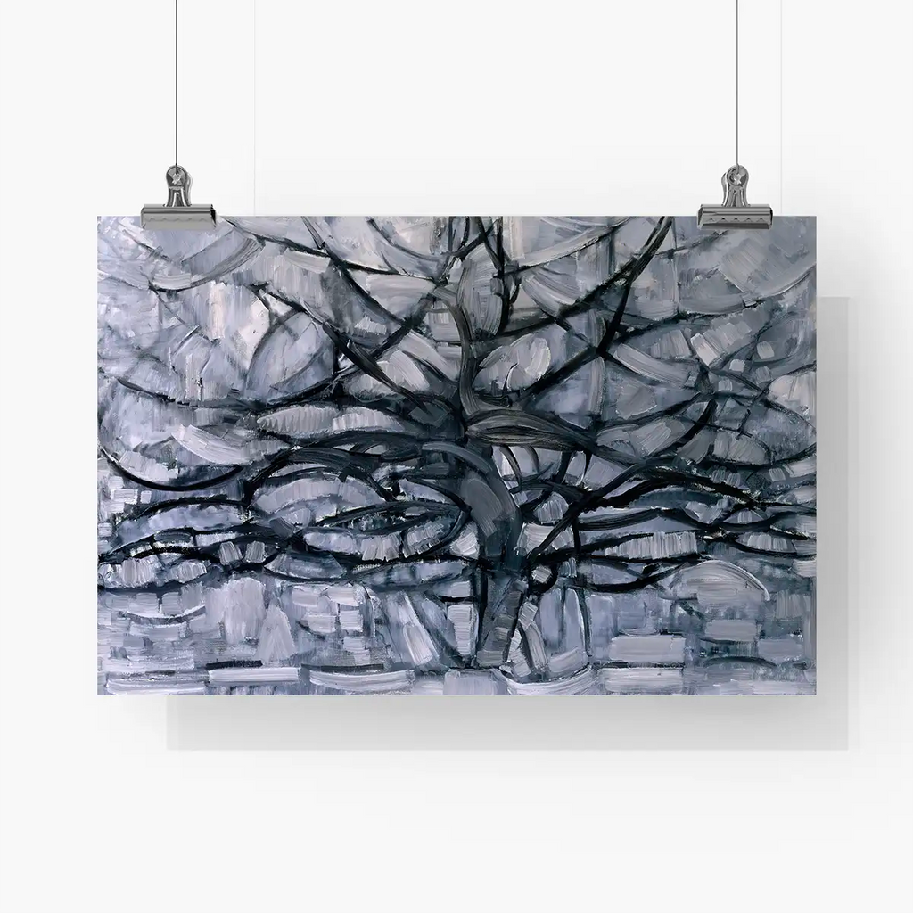 Gray Tree printable by Piet Mondrian - Printable.app