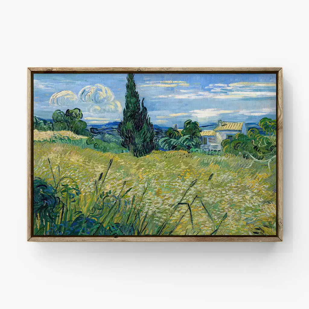 Green Wheat Field with Cypress printable by Vincent van Gogh - Printable.app