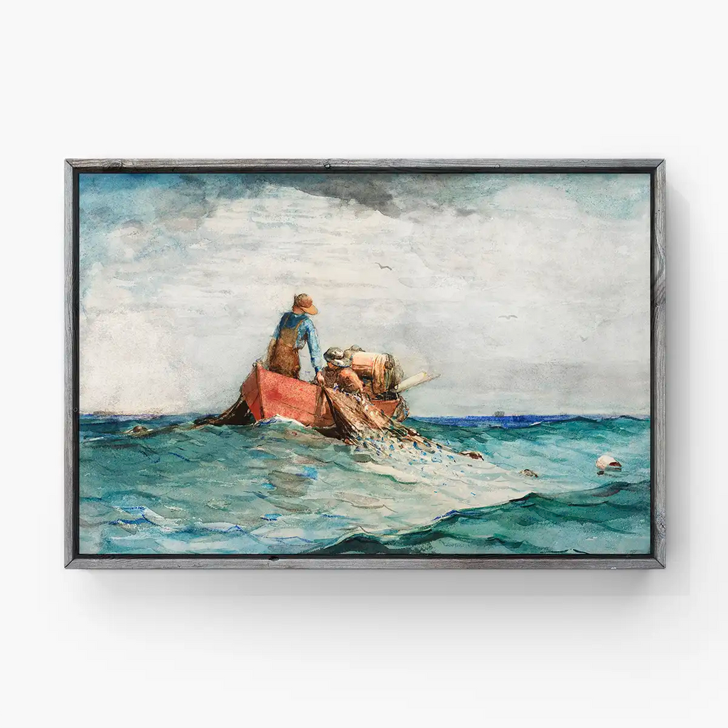 Hauling in the Nets printable by Winslow Homer - Printable.app