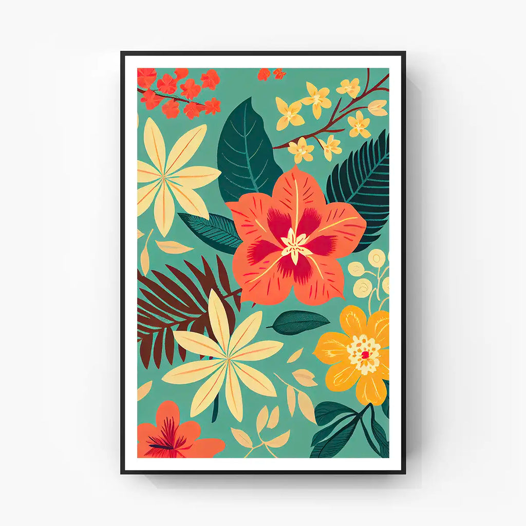 Hawaiian Floral Tropical Paradise Floral Poster printable by Hawaiian - Printable.app