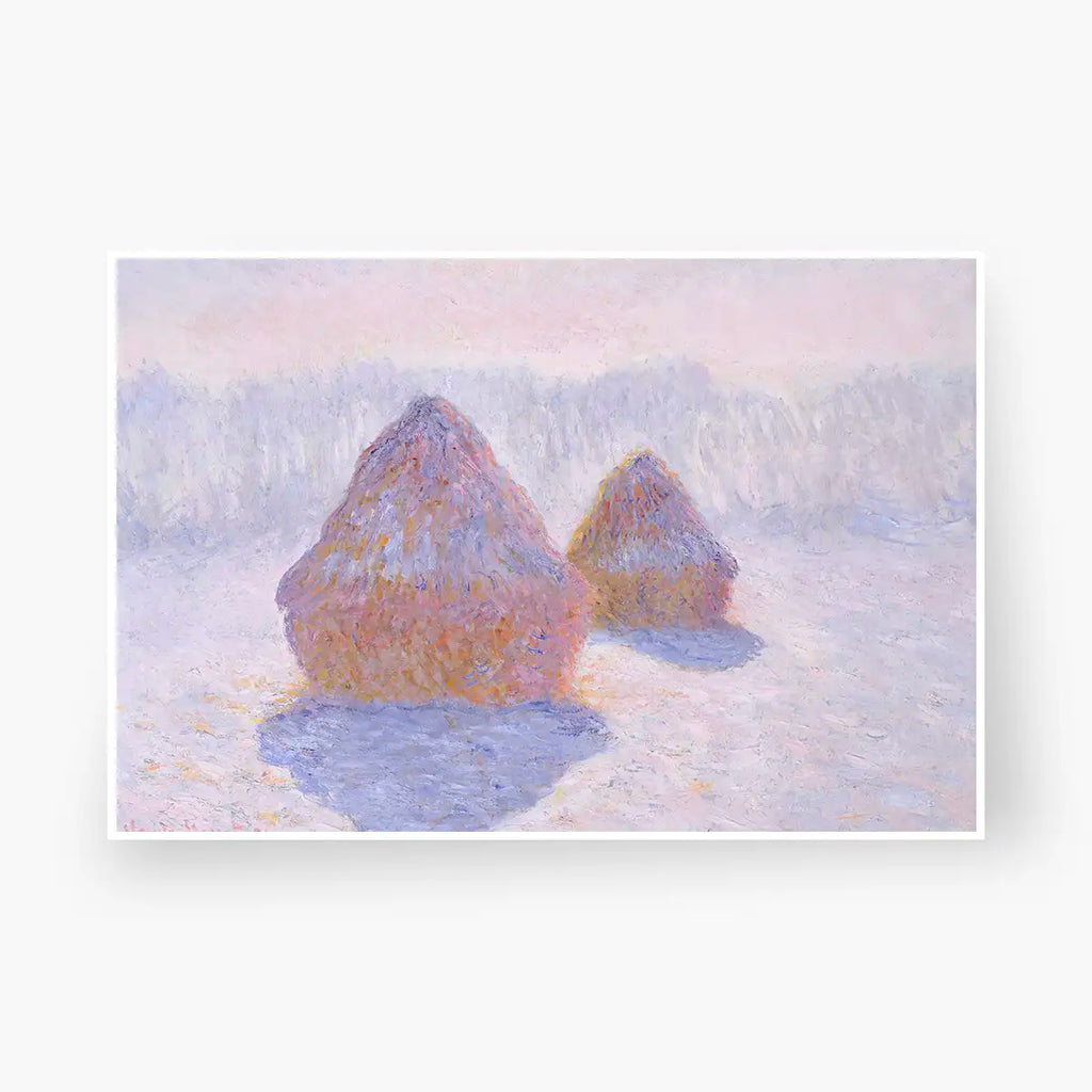 Haystacks (Effect of Snow and Sun) printable by Claude Monet - Printable.app