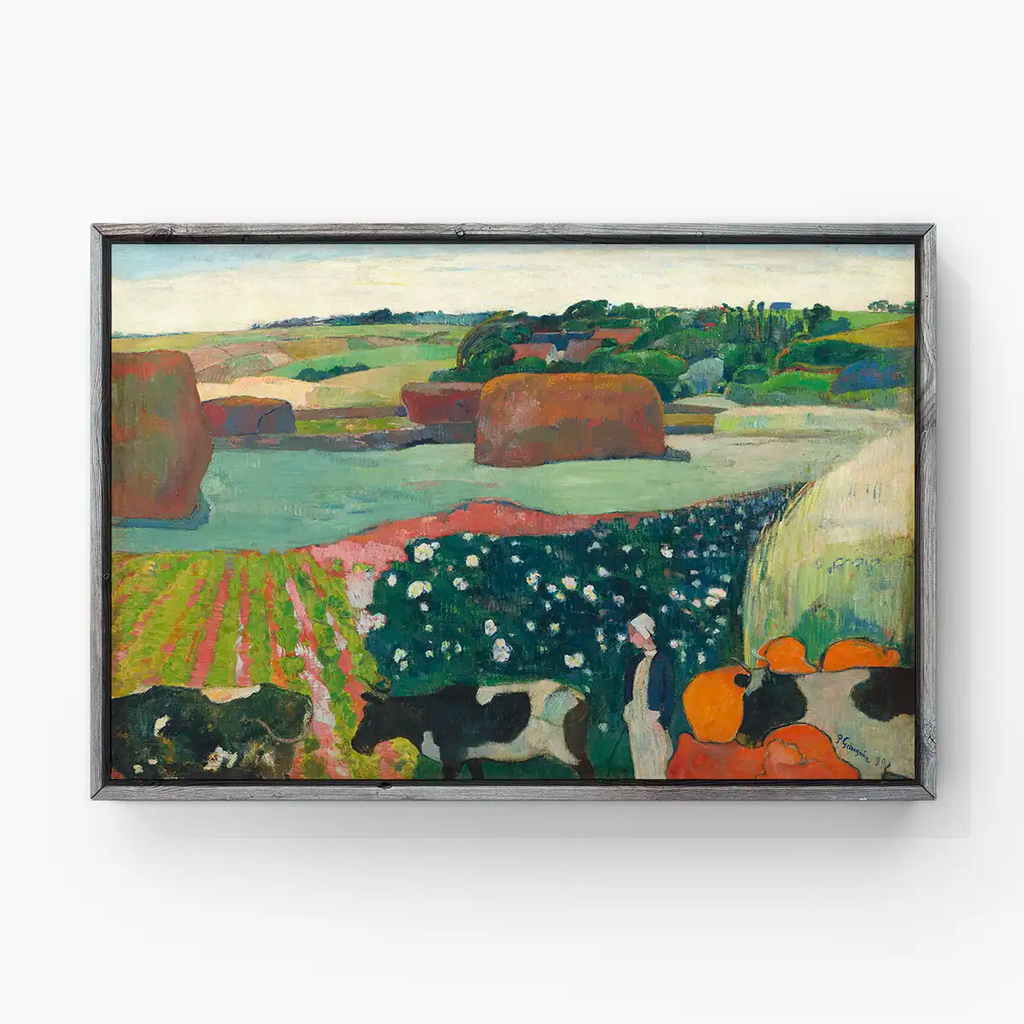 Haystacks in Brittany printable by Paul Gauguin - Printable.app