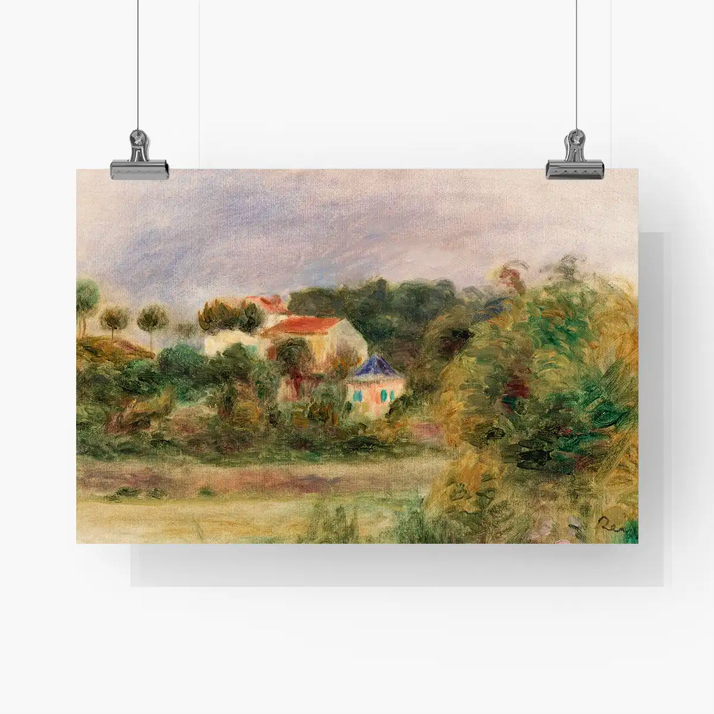 Houses in a Park (Maisons dans un parc) printable by Pierre-Auguste Renoir - Printable.app