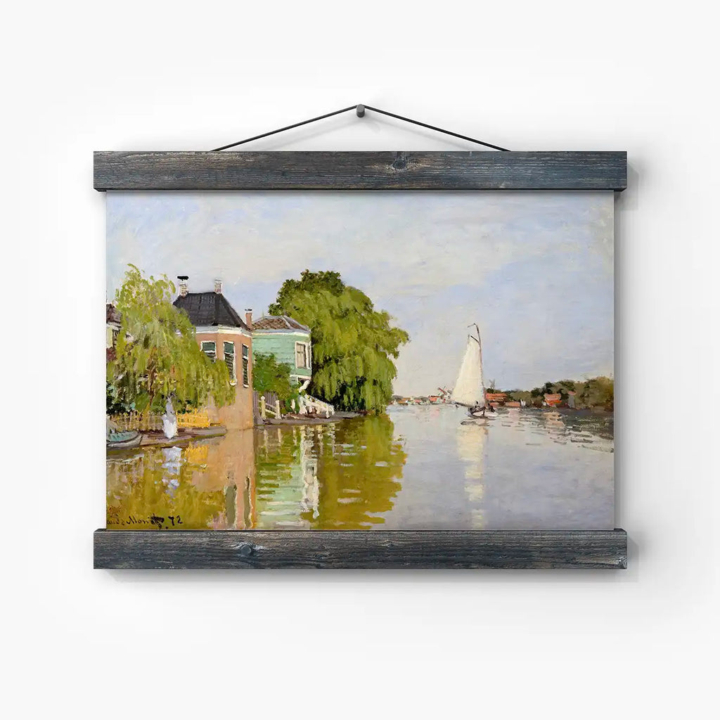Houses on the Achterzaan printable by Claude Monet - Printable.app