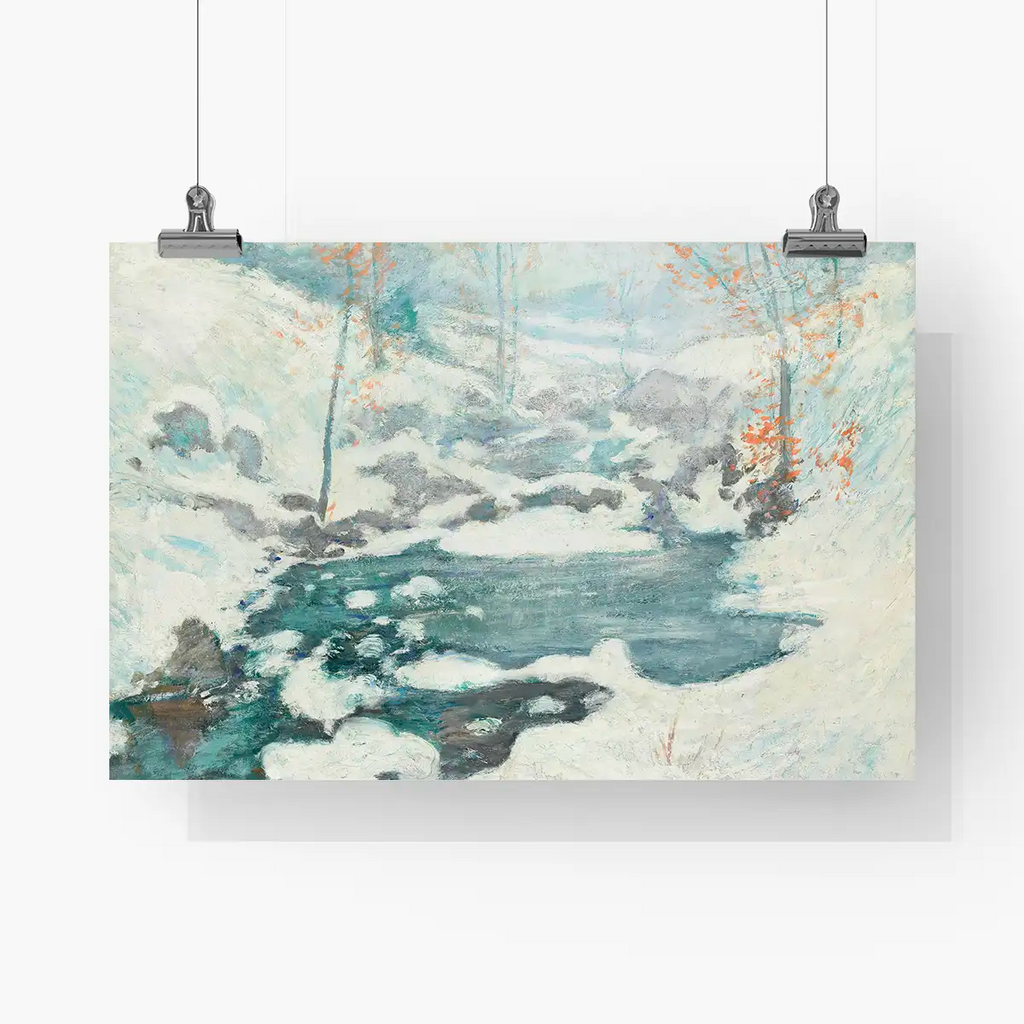 Icebound printable by John Henry Twachtman - Printable.app