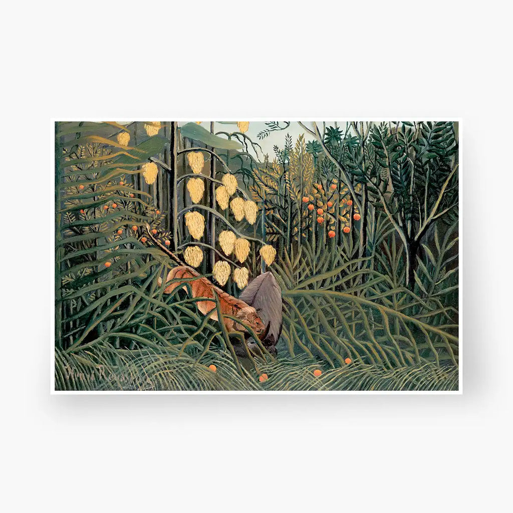 In a Tropical Forest printable by Henri Rousseau - Printable.app