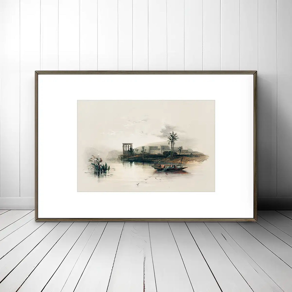 Island of Philae on the Nile Nubia printable by David Roberts - Printable.app