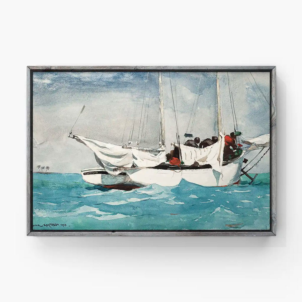 Key West, Hauling Anchor printable by Winslow Homer - Printable.app