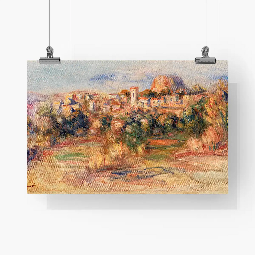 Landscape, La Gaude (Paysage, La Gaude) printable by Pierre-Auguste Renoir - Printable.app