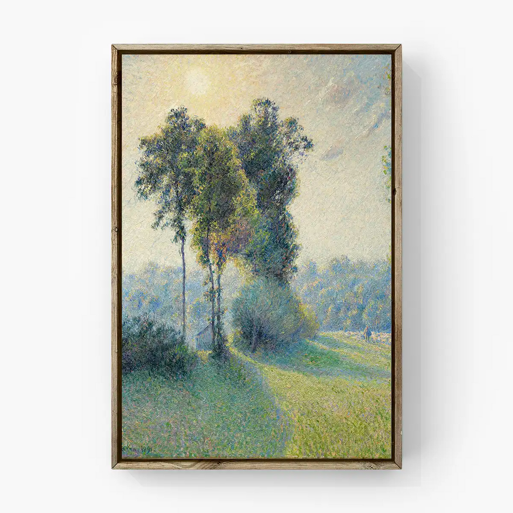 Landscape at Saint-Charles, near Gisors, Sunset printable by Camille Pissarro - Printable.app