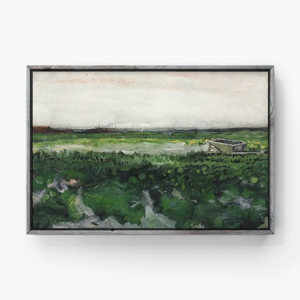 Landscape with Wheelbarrow printable by Vincent Van Gogh - Printable.app