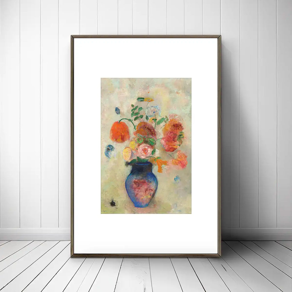 Large Vase with Flowers printable by Odilon Redon - Printable.app